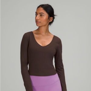 lululemon athletica Align Long Sleeve Shirt, Brown, 4